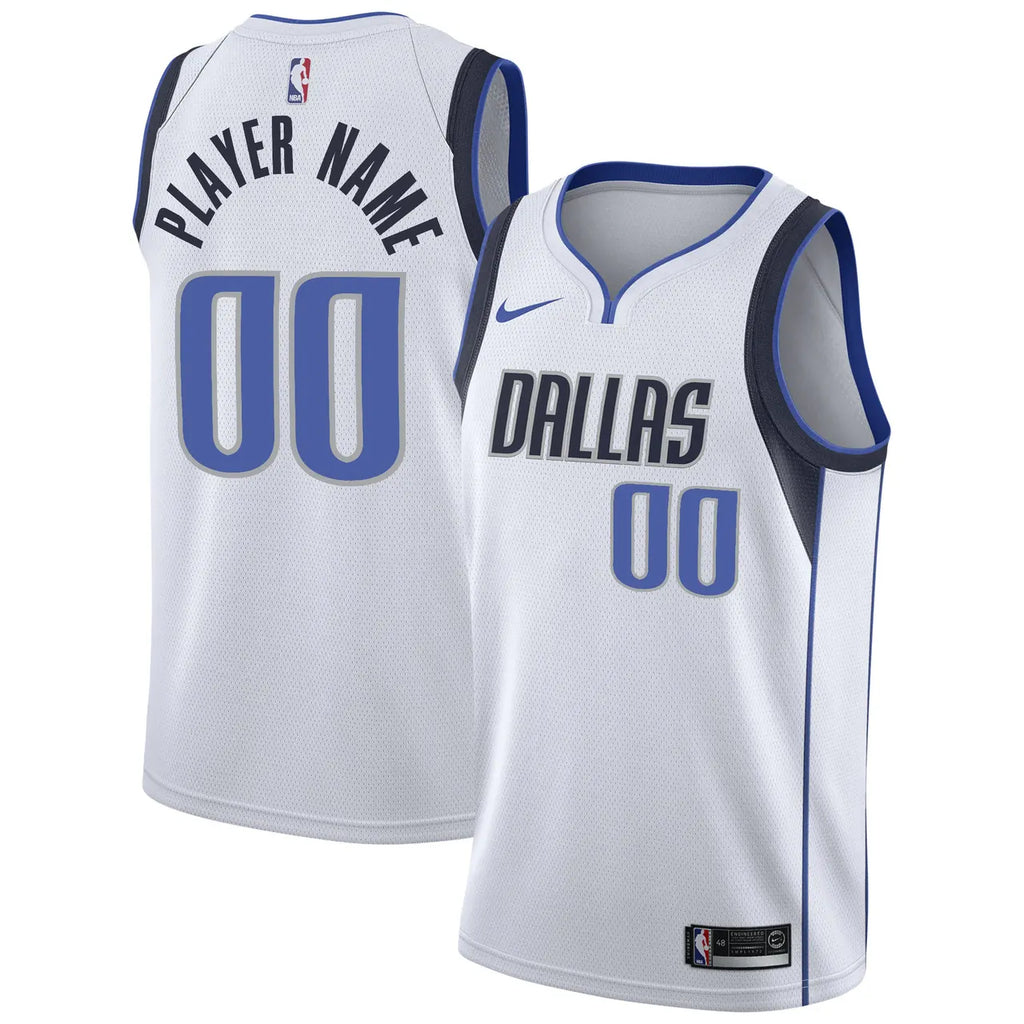 Nike Mavericks White Jersey custom