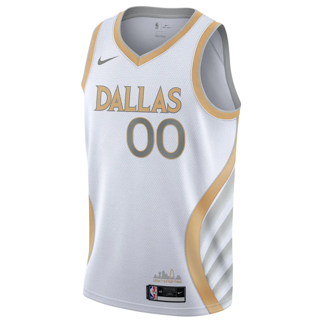 Dallas Mavericks White Legacy Jersey - Hình 3