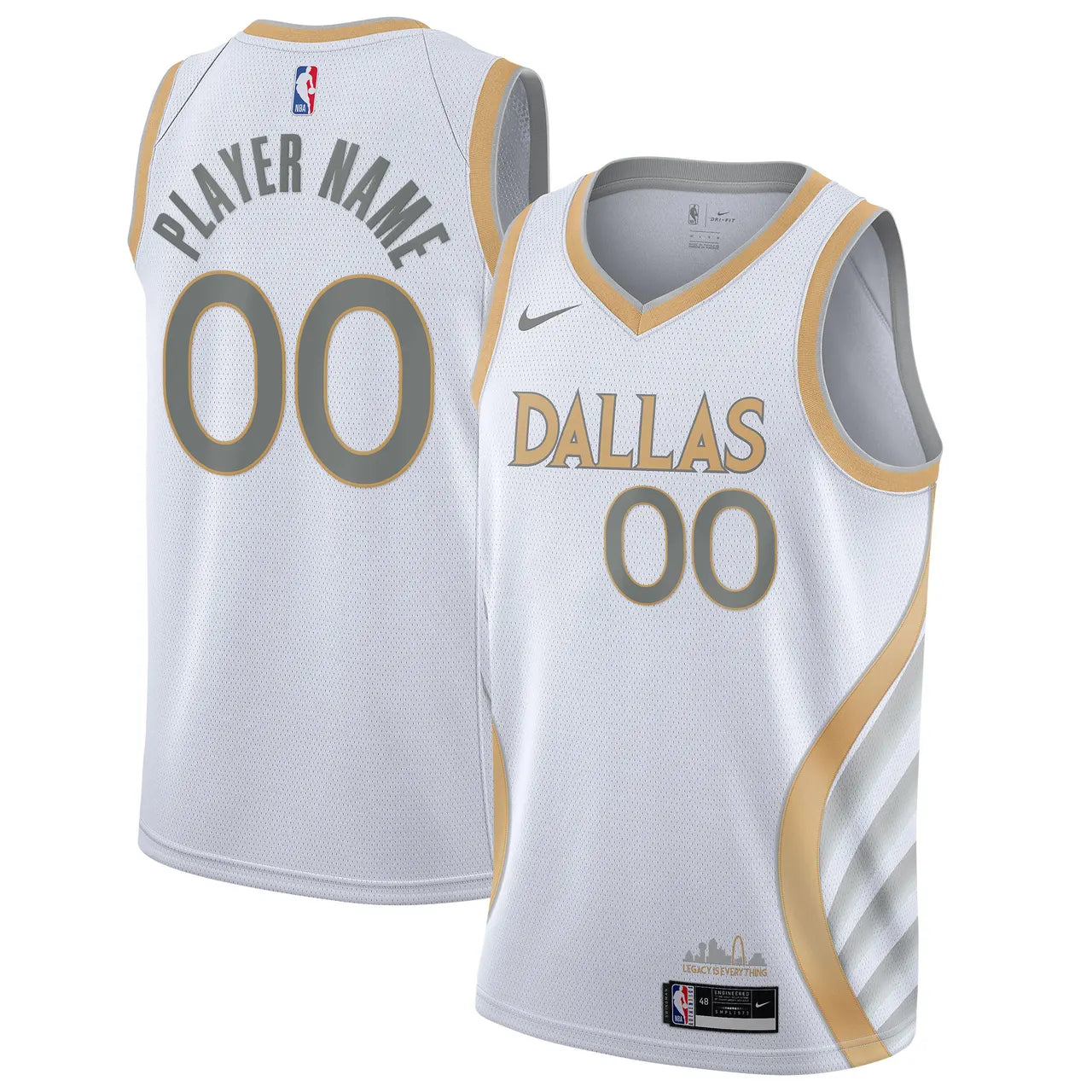 Dallas Mavericks White Legacy Jersey