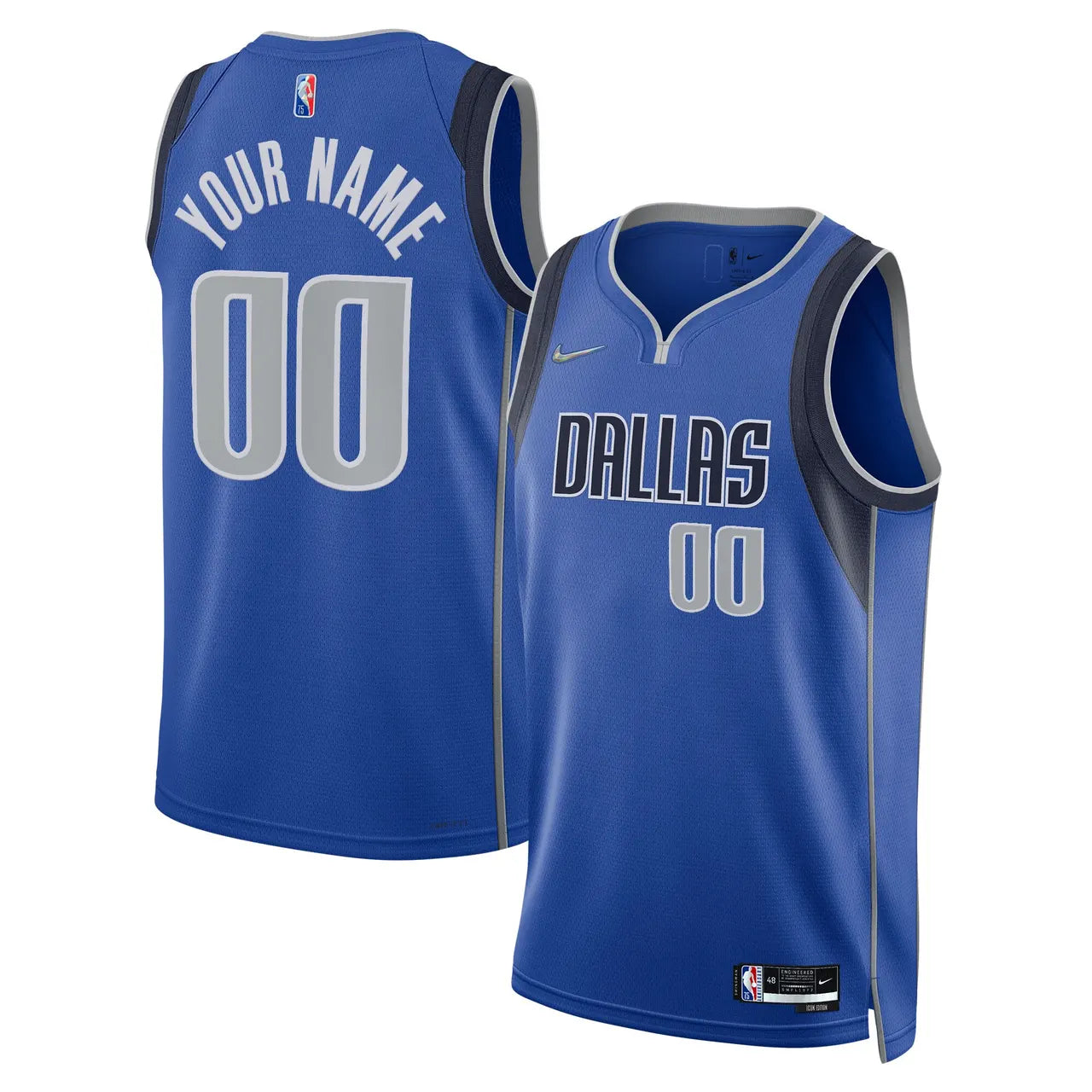Mavericks Royal Blue Custom Jersey - Hình 2