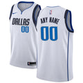custom Nike Mavericks White Jersey