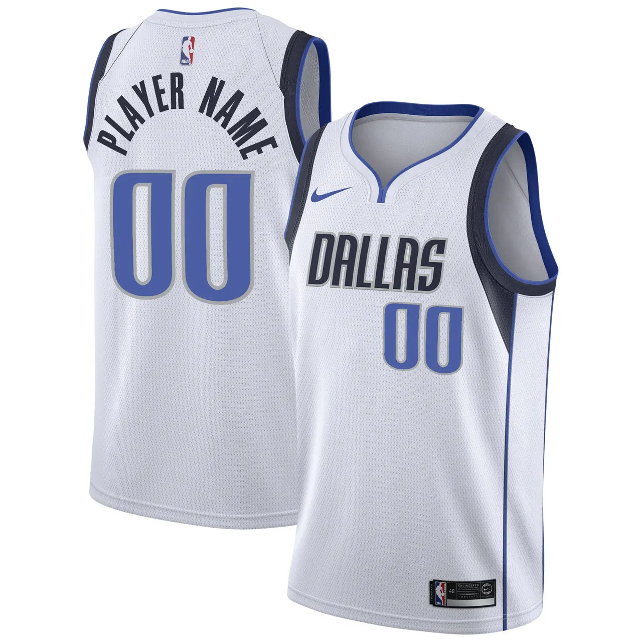 nike Mavericks White Custom Jersey