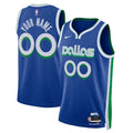 nike city Mavericks Blue Custom Jersey