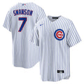Swanson Cubs White Pinstripe Jersey