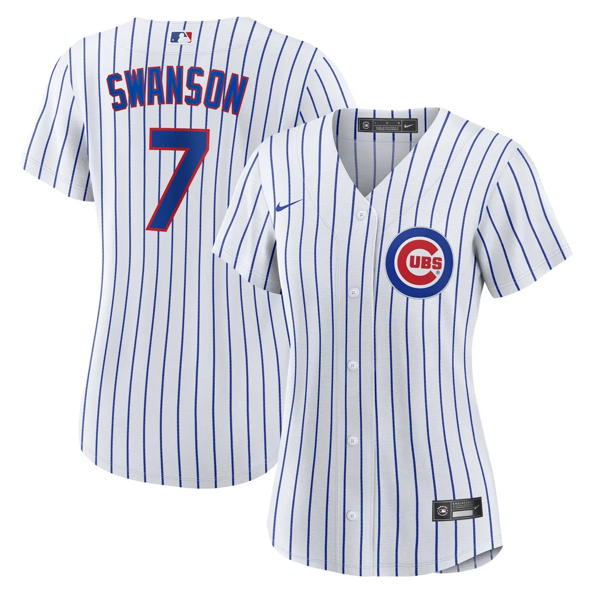 Swanson #7 Cubs White Jersey - Hình 2