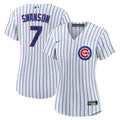 Swanson #7 Cubs White Jersey