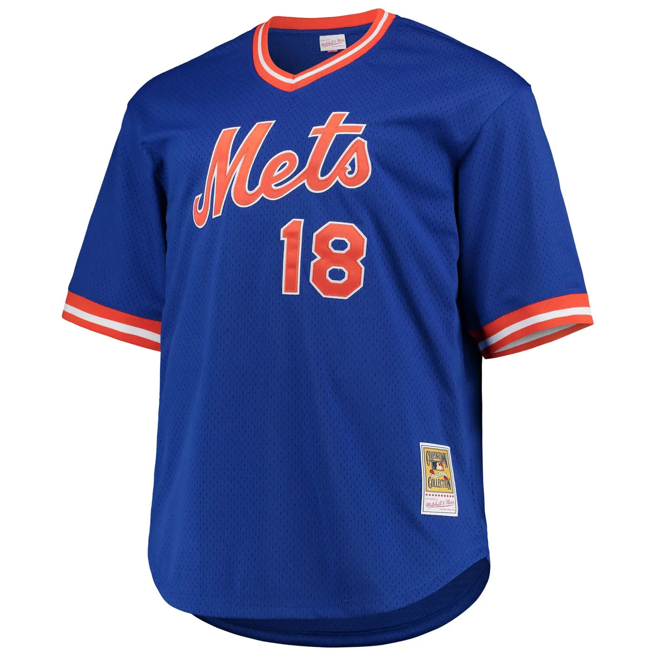 Mets Blue Throwback Jersey mitchell ness - Hình 3