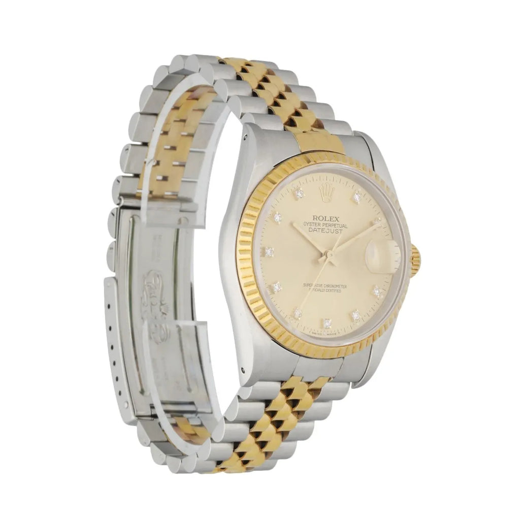 datejust Rolex Champagne Diamond Two-Tone - Hình 3