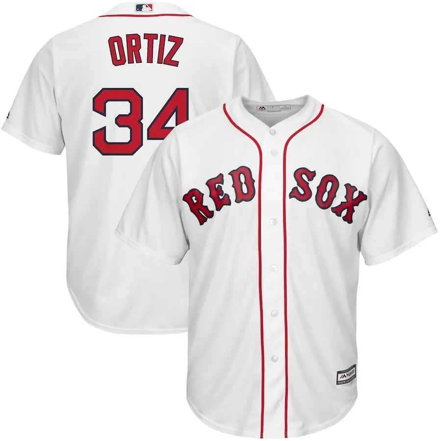 majestic Ortiz Red Sox White Jersey