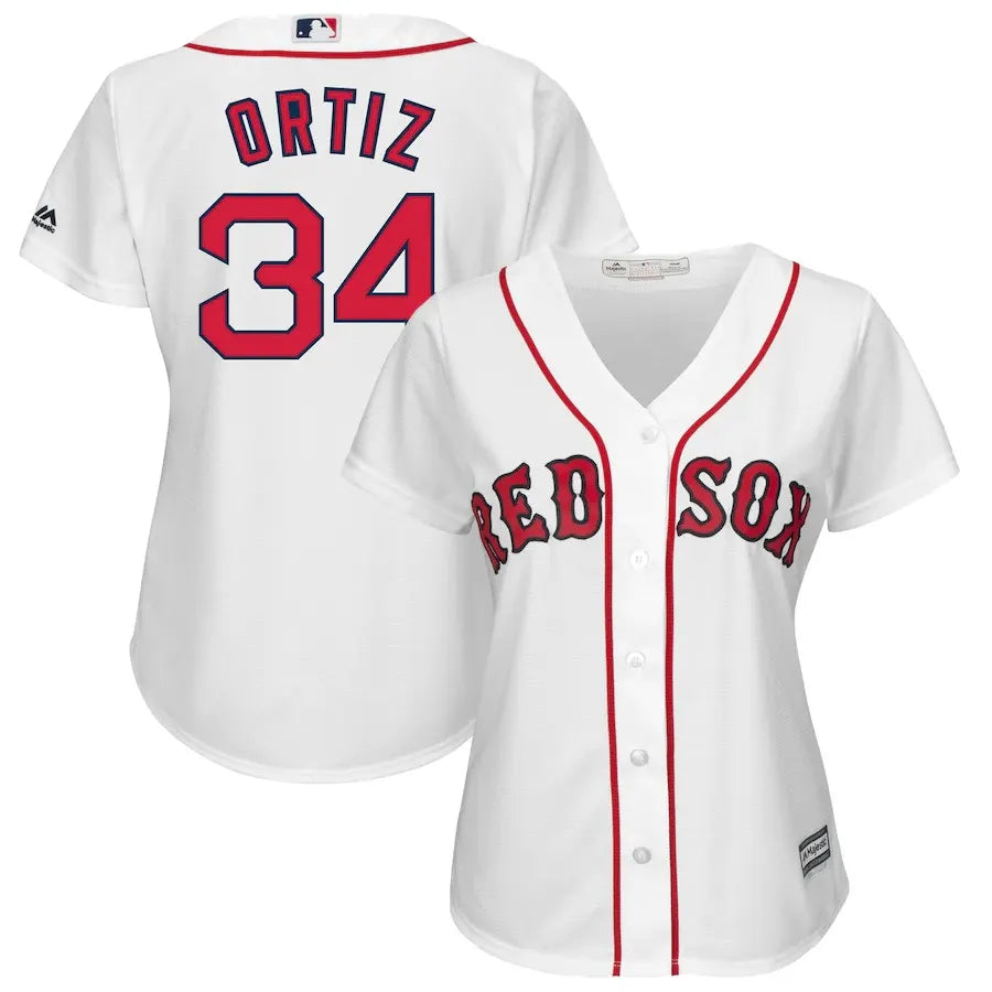 Ortiz #34 Red Sox Women's Jersey