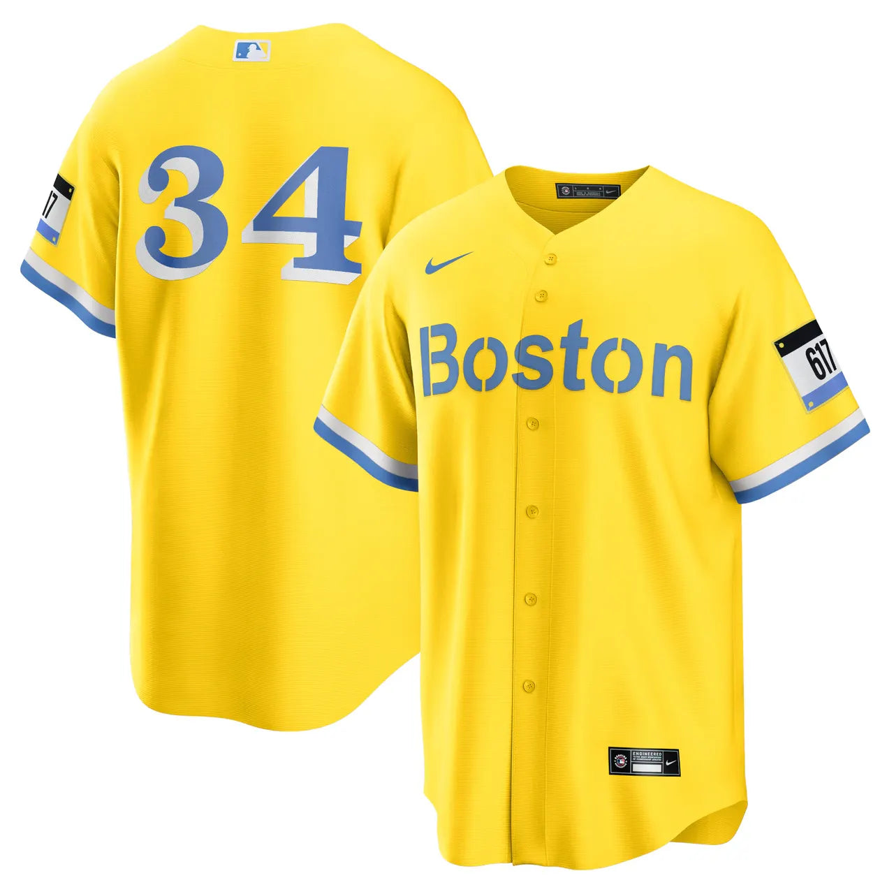nike limited Boston Yellow City Connect Jersey