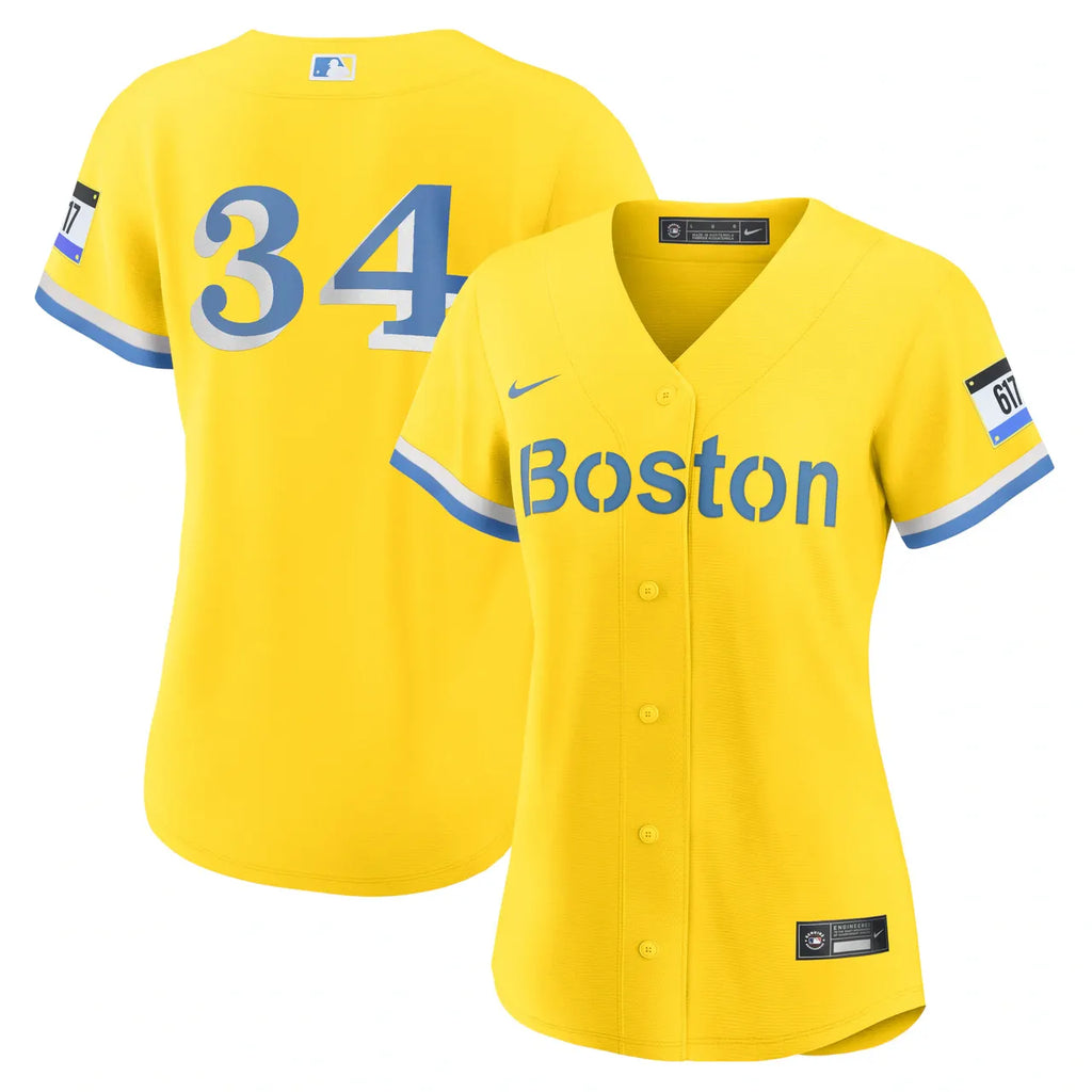 replica Nike Boston Yellow City Connect Jersey
