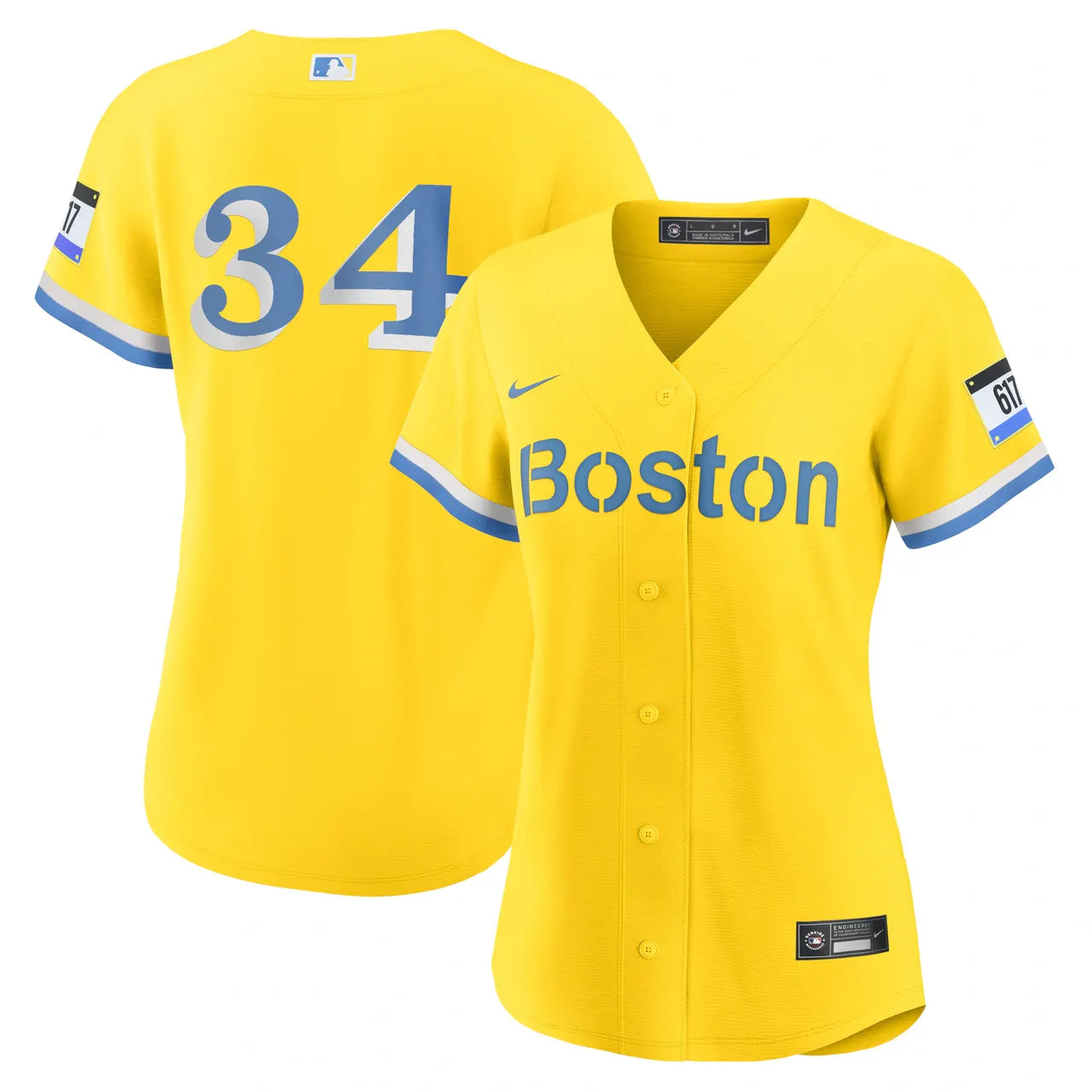 replica Nike Boston Yellow City Connect Jersey