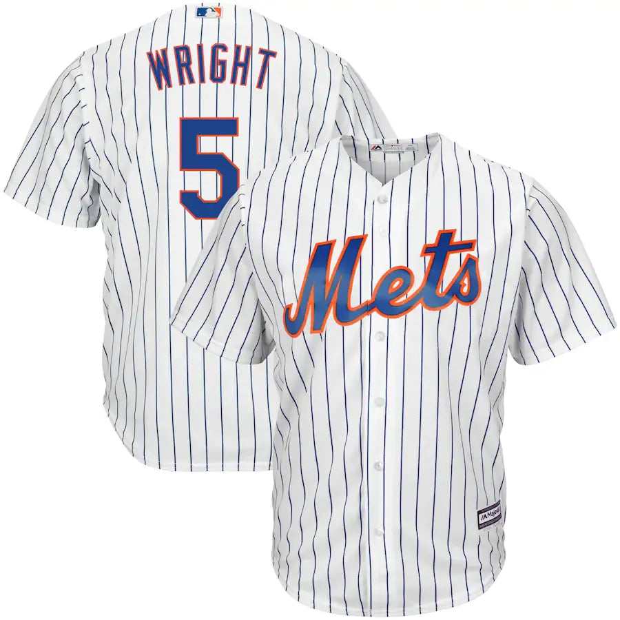 Wright #5 Mets Pinstripe Jersey