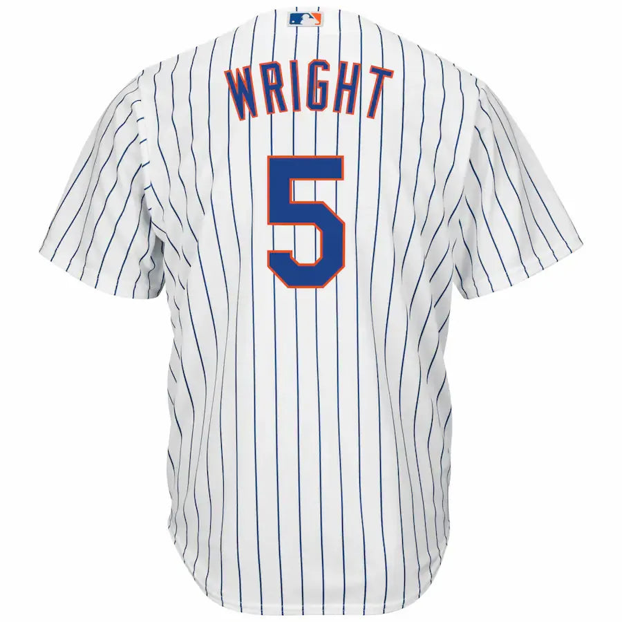 Wright #5 Mets Pinstripe Jersey - Hình 2