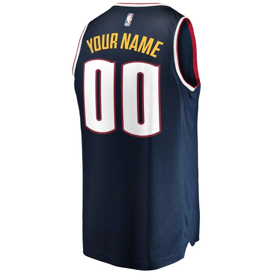 Nuggets Navy Custom Jersey Fanatics - Hình 3
