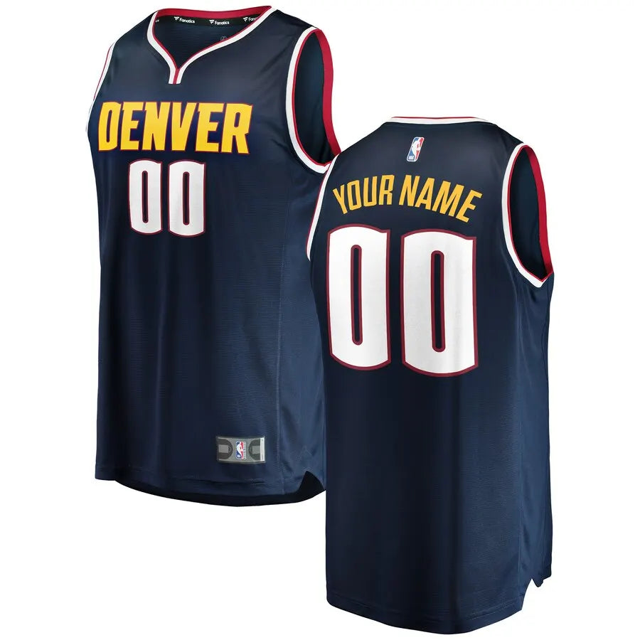Nuggets Navy Custom Jersey Fanatics