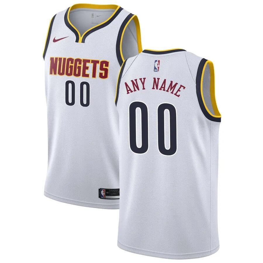 Nuggets White Custom Jersey nike