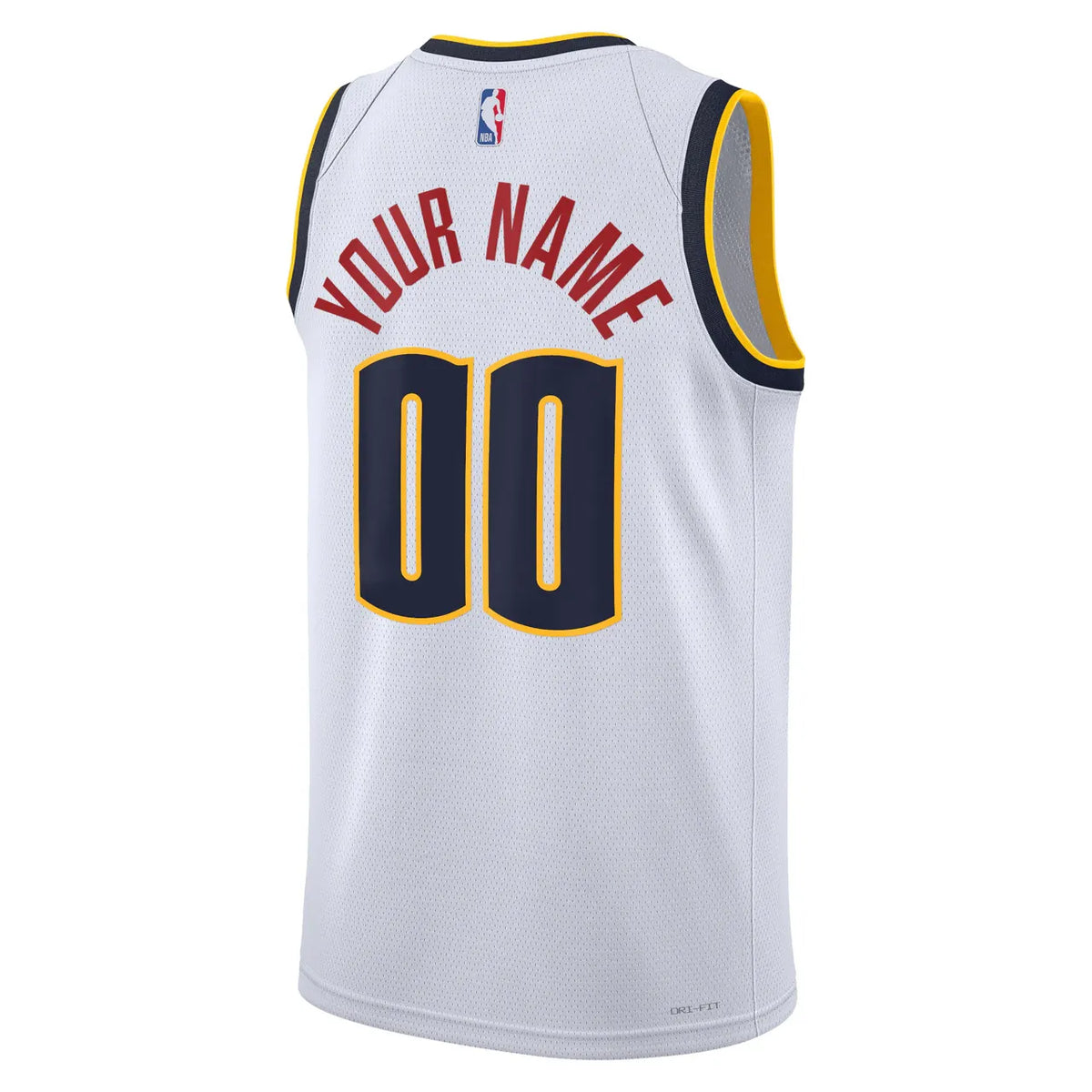 Custom Nike Nuggets White Jersey - Hình 4