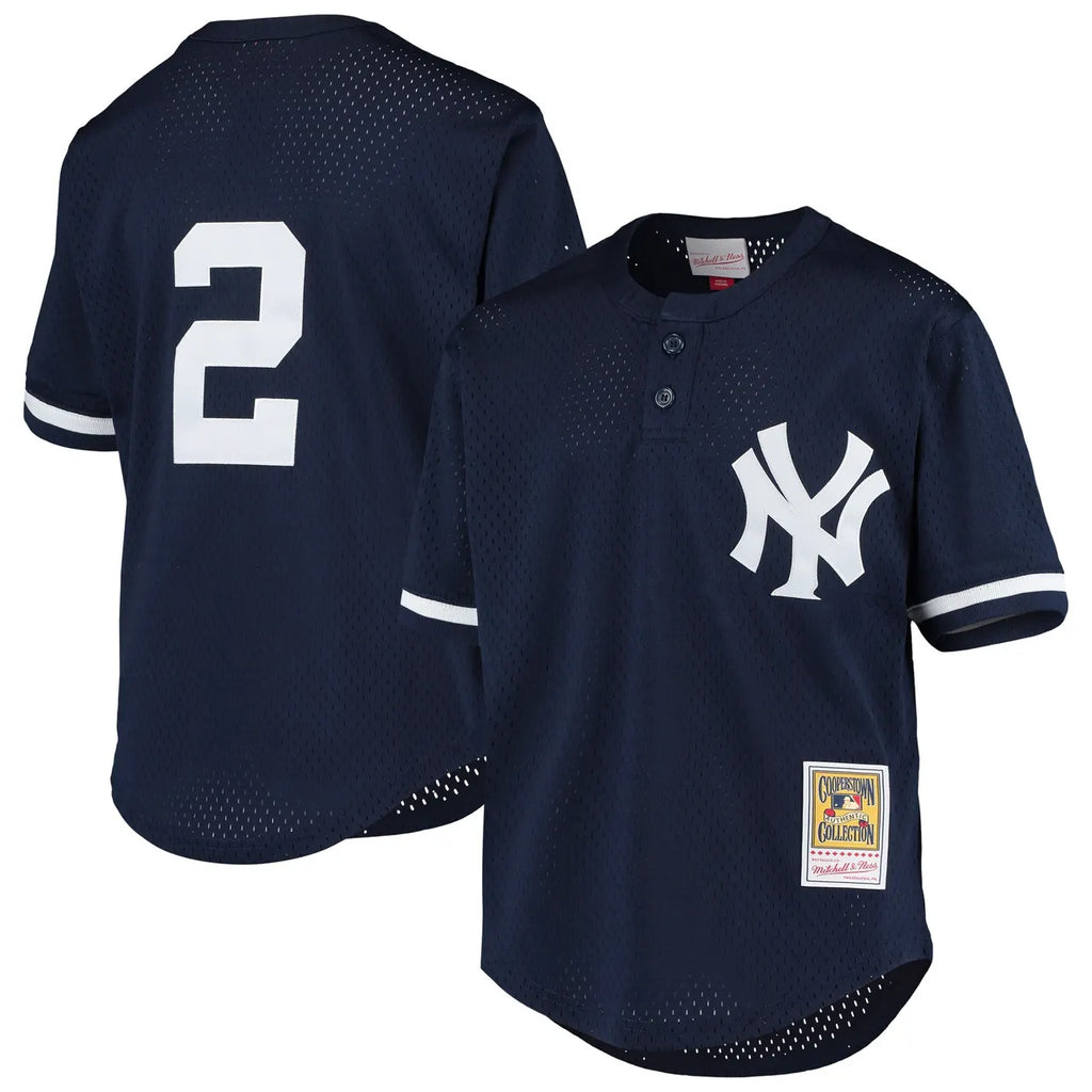 mitchell Yankees Navy Henley Jersey - Hình 2