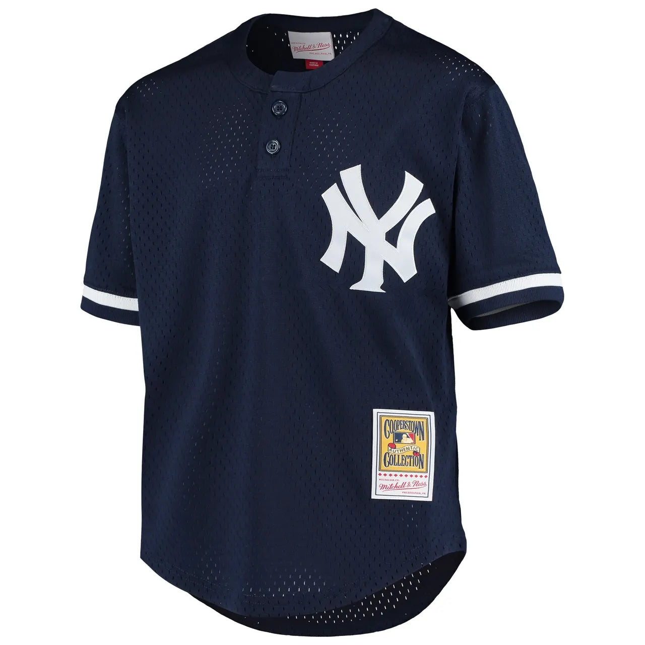 mitchell Yankees Navy Henley Jersey - Hình 3