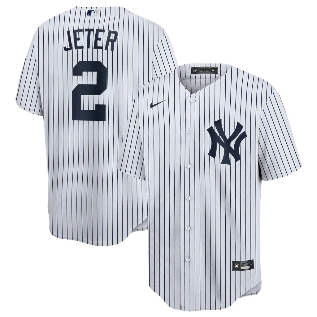 pinstripe Nike Jeter #2 Yankees Jersey