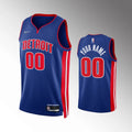 nike detroit Pistons Blue Custom Jersey