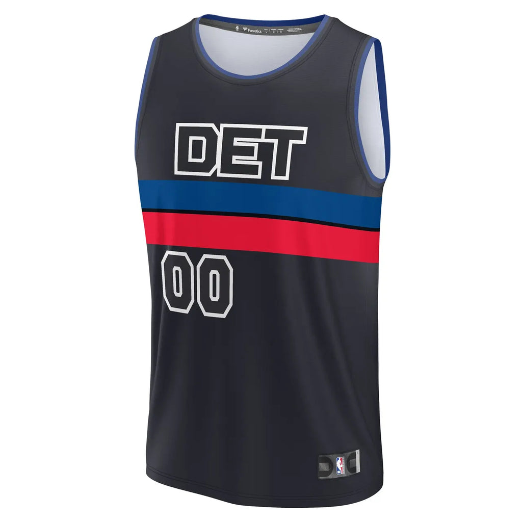 Custom Detroit Pistons Navy Jersey - Hình 3