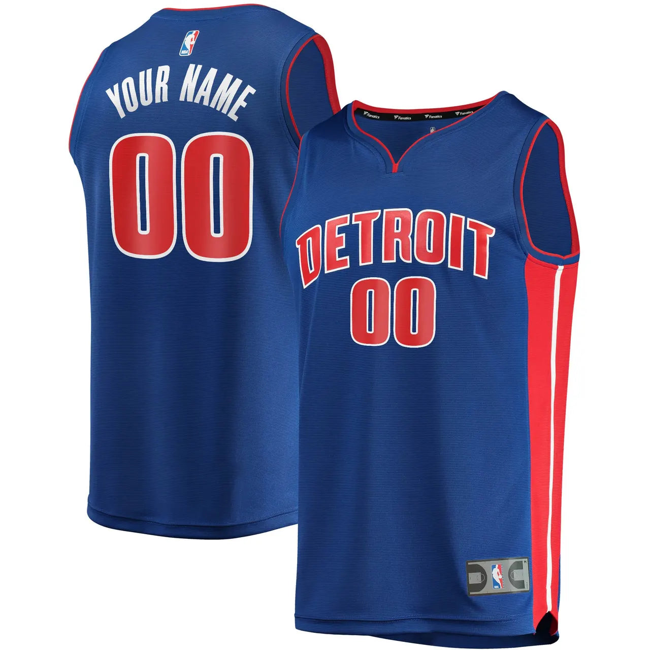fanatics Detroit Pistons Blue Custom Jersey - Hình 2