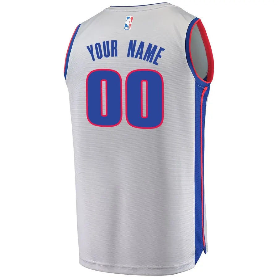 Custom Pistons White Jersey - Hình 3