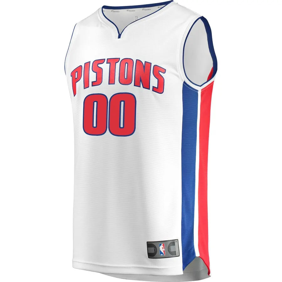 personalized Fanatics Pistons White Custom Jersey - Hình 2