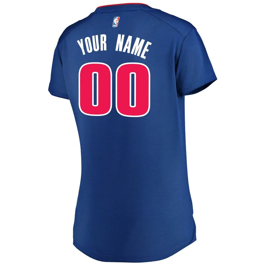 Pistons Blue Custom Jersey fanatics - Hình 3