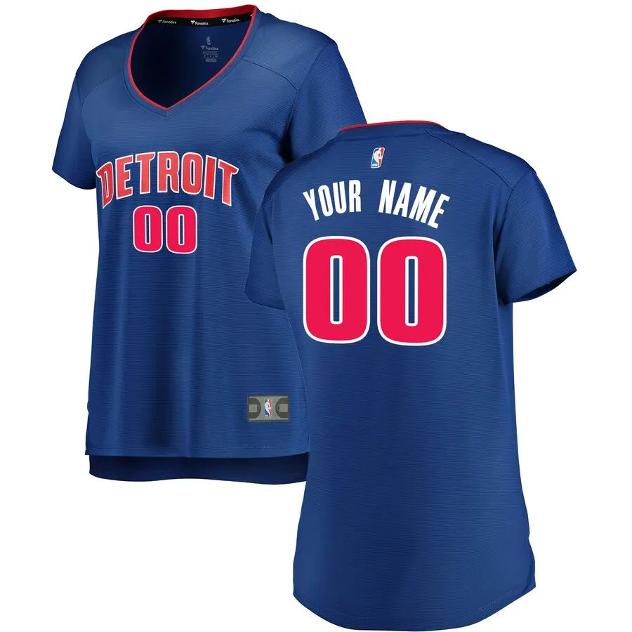 Pistons Blue Custom Jersey fanatics