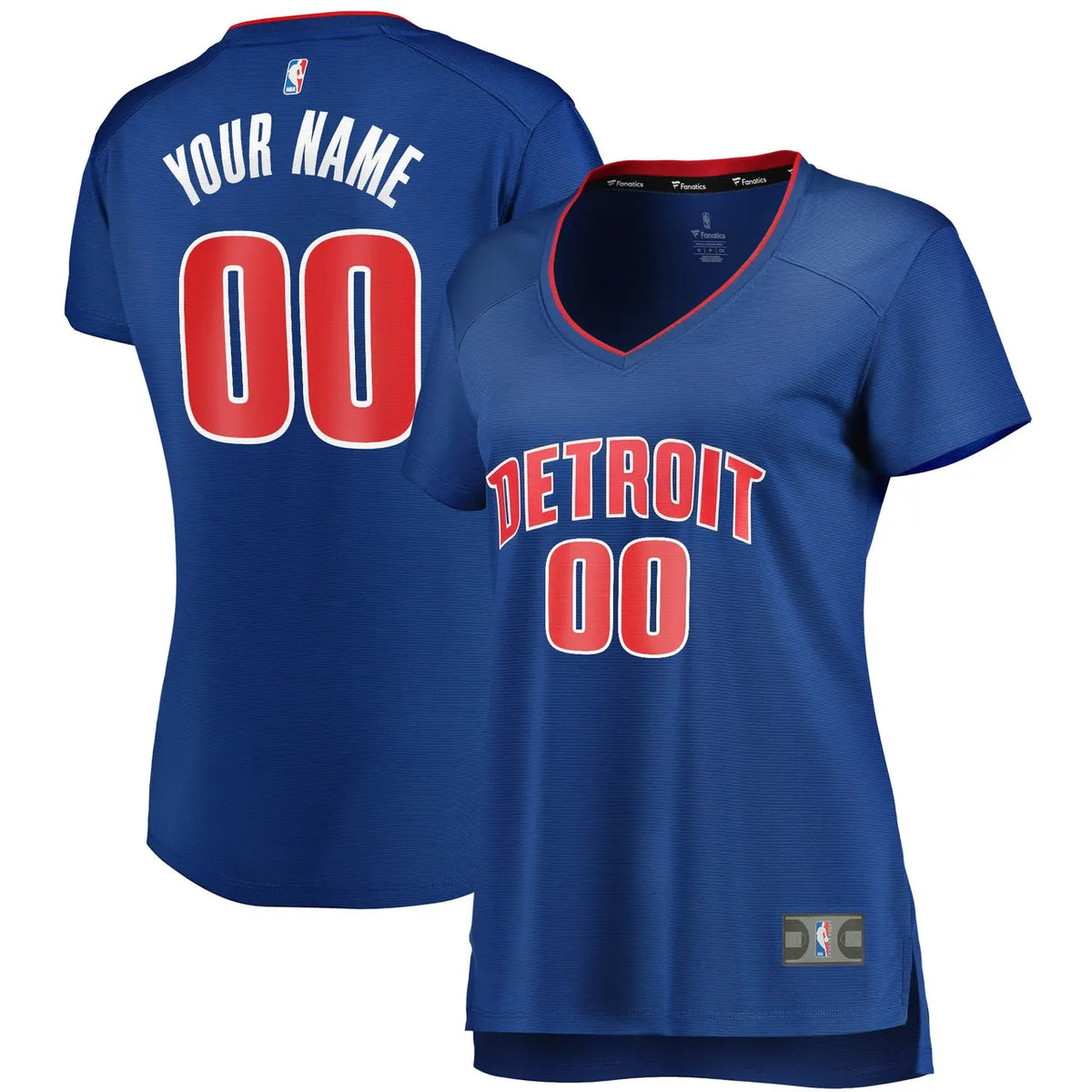 Women's Pistons Blue Custom Jersey