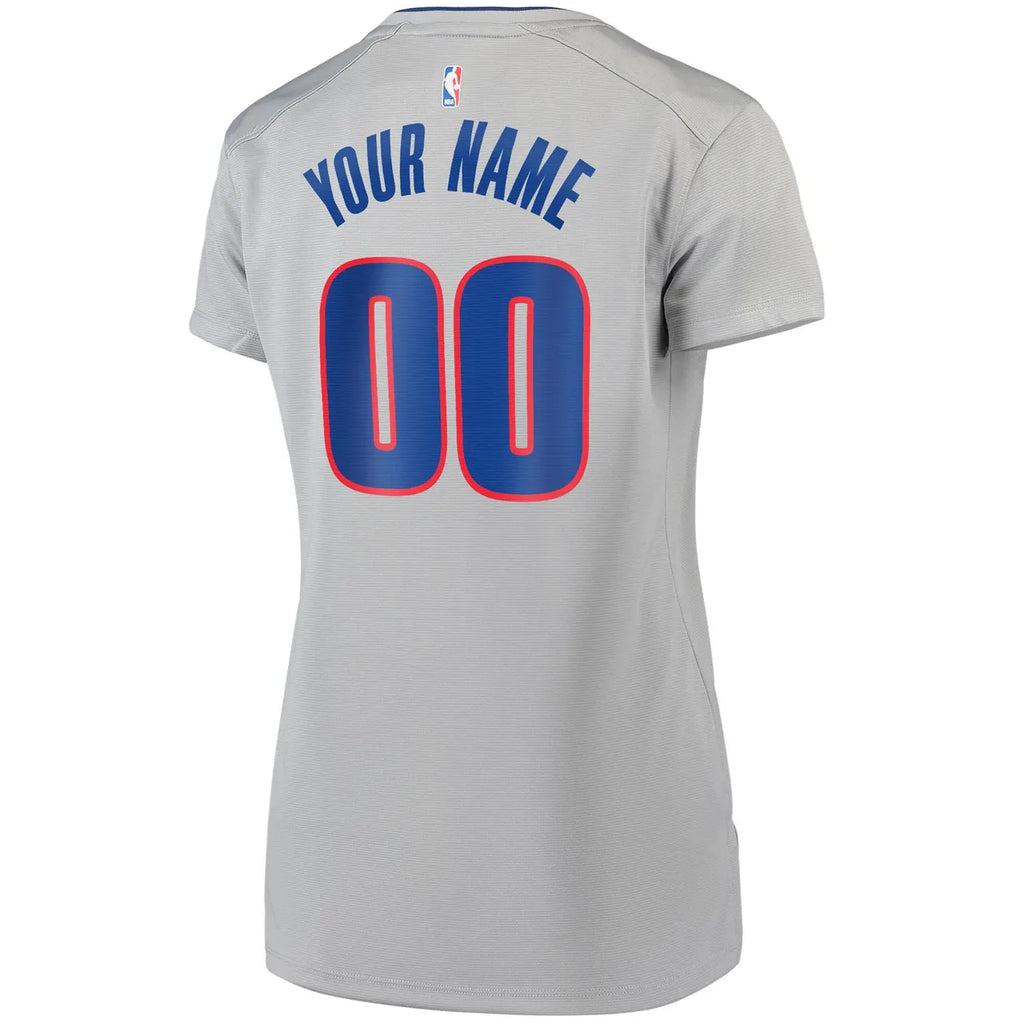 Pistons Gray Jersey Women - Hình 2