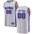 Pistons Custom White Jersey
