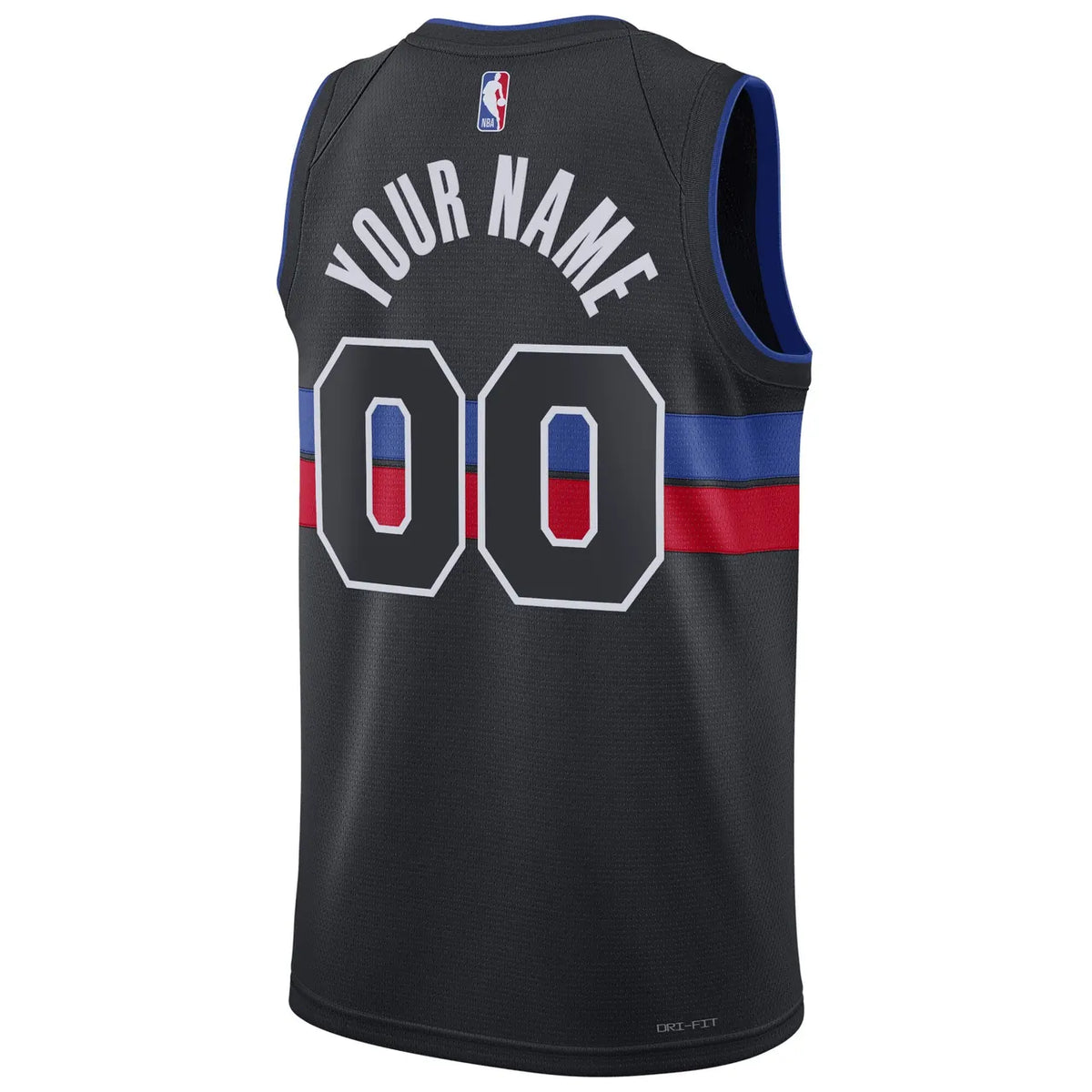 Custom Pistons Black Jersey - Hình 4