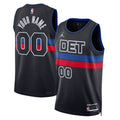 Pistons Jordan Black Jersey