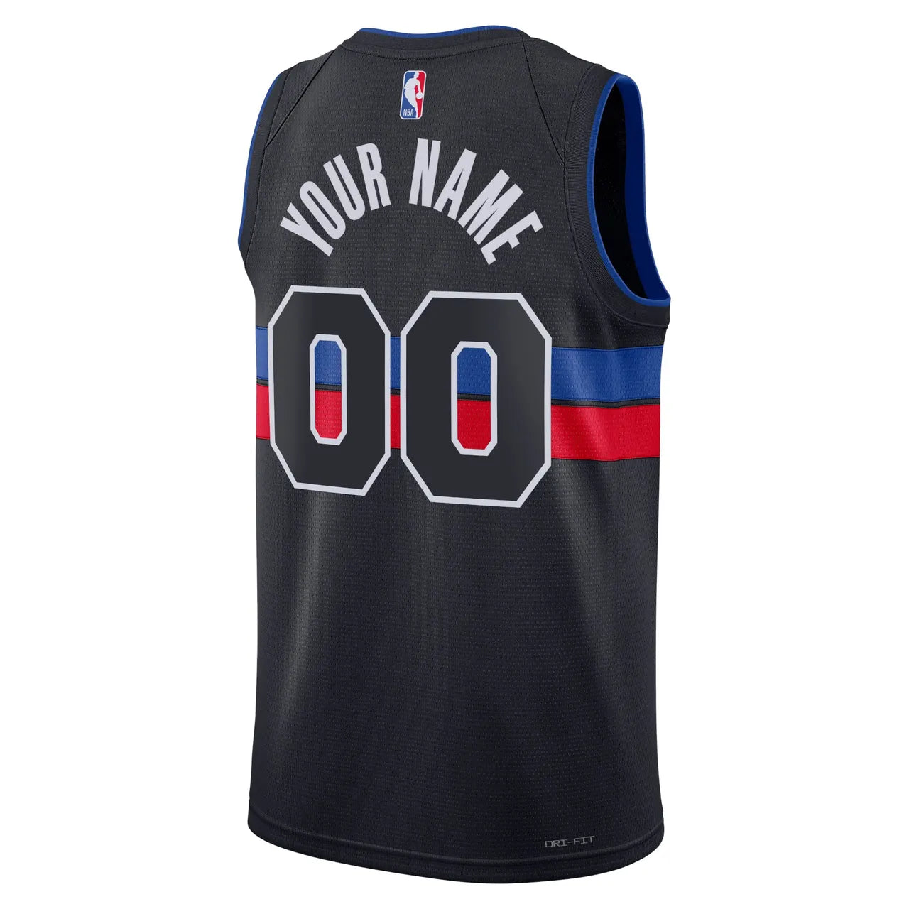 Pistons Jordan Black Jersey - Hình 2