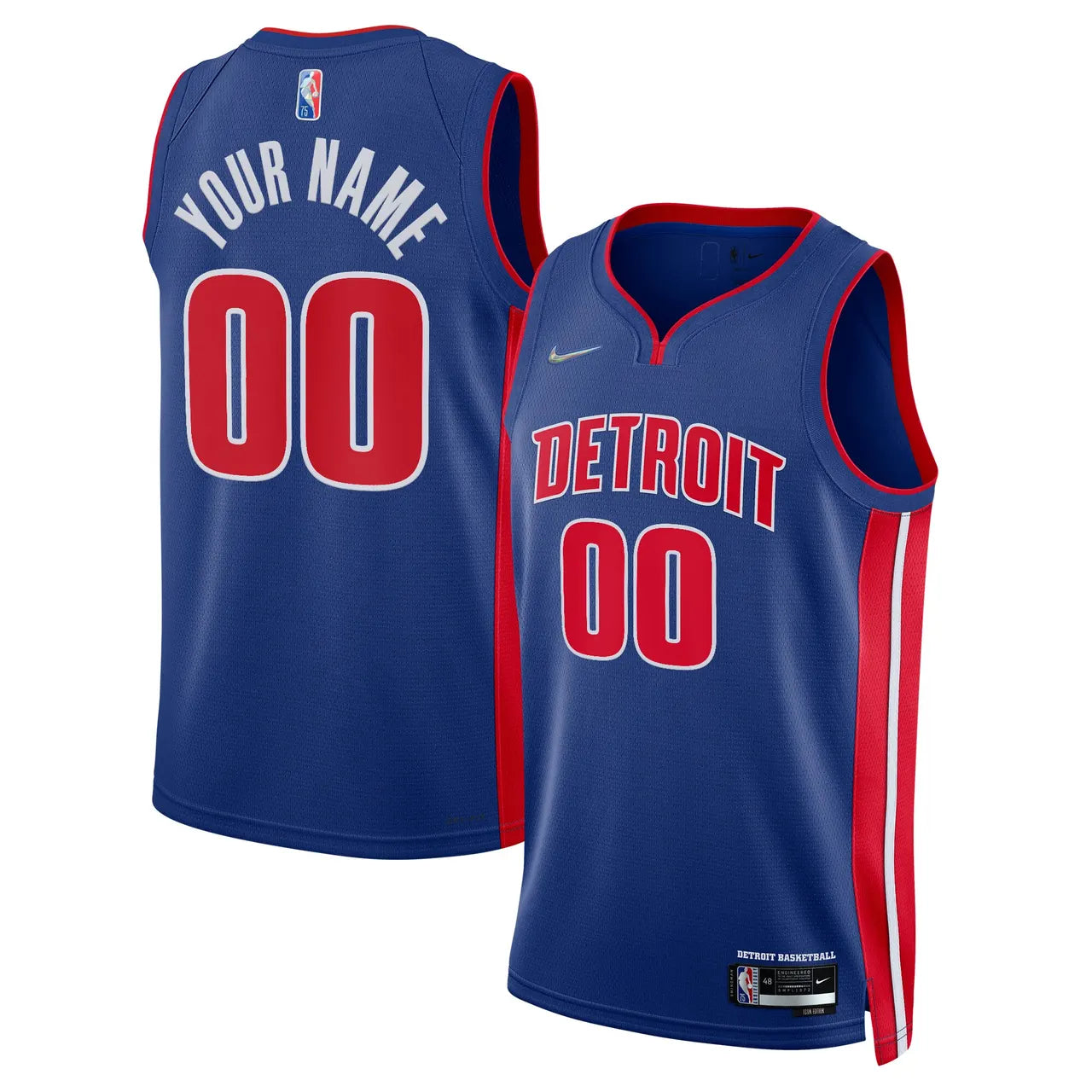 Pistons Custom Navy Jersey