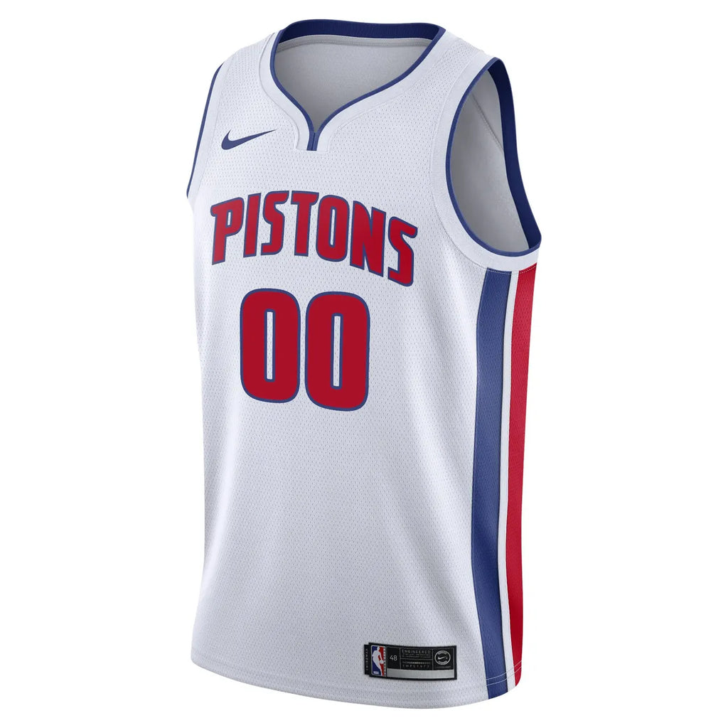 Pistons White Custom Jersey nike - Hình 2