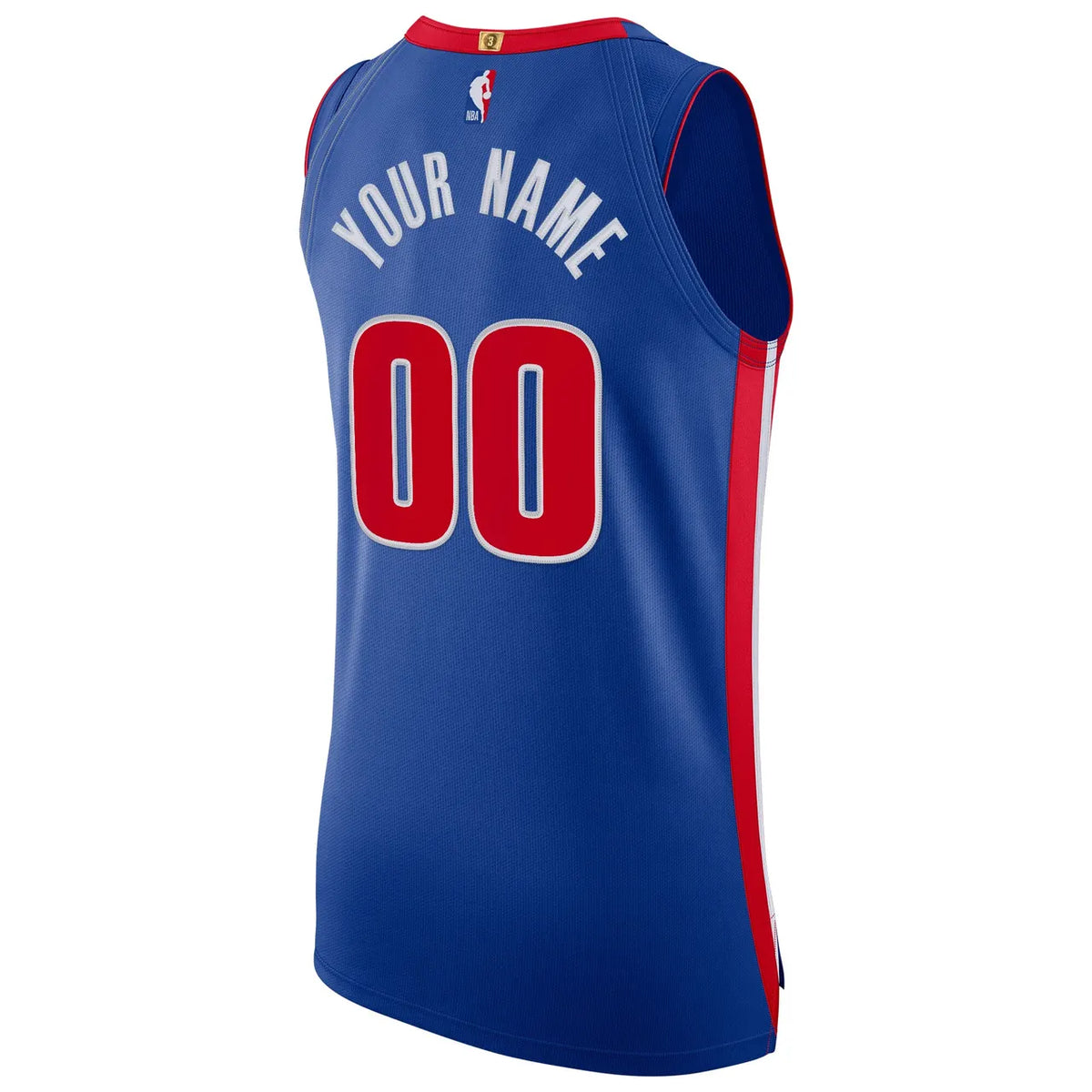 nike statement Pistons Blue Custom Jersey - Hình 4