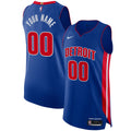 nike statement Pistons Blue Custom Jersey
