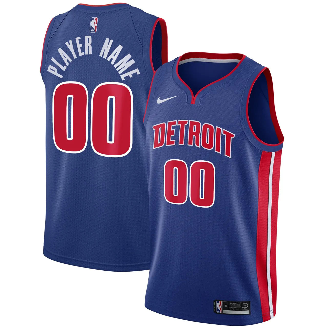 Nike Pistons Blue Jersey - Hình 2