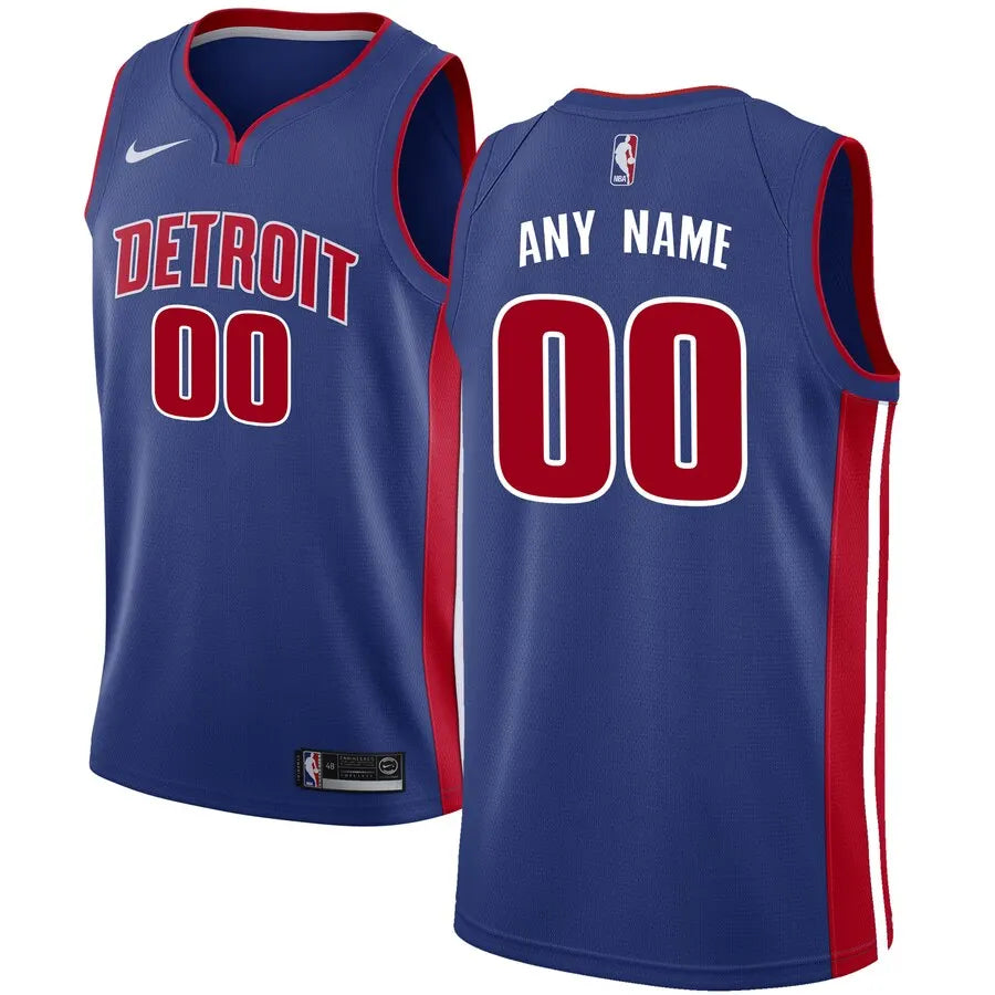 Pistons Blue Custom Jersey nike