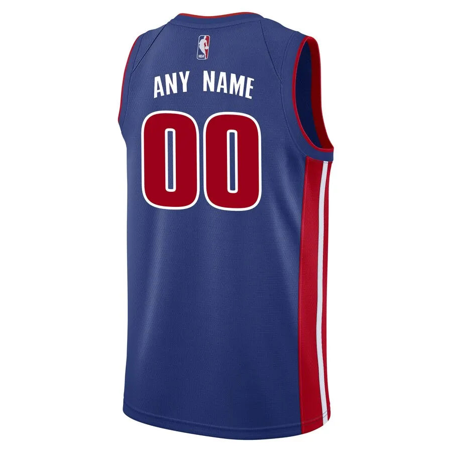 Pistons Blue Custom Jersey nike - Hình 3