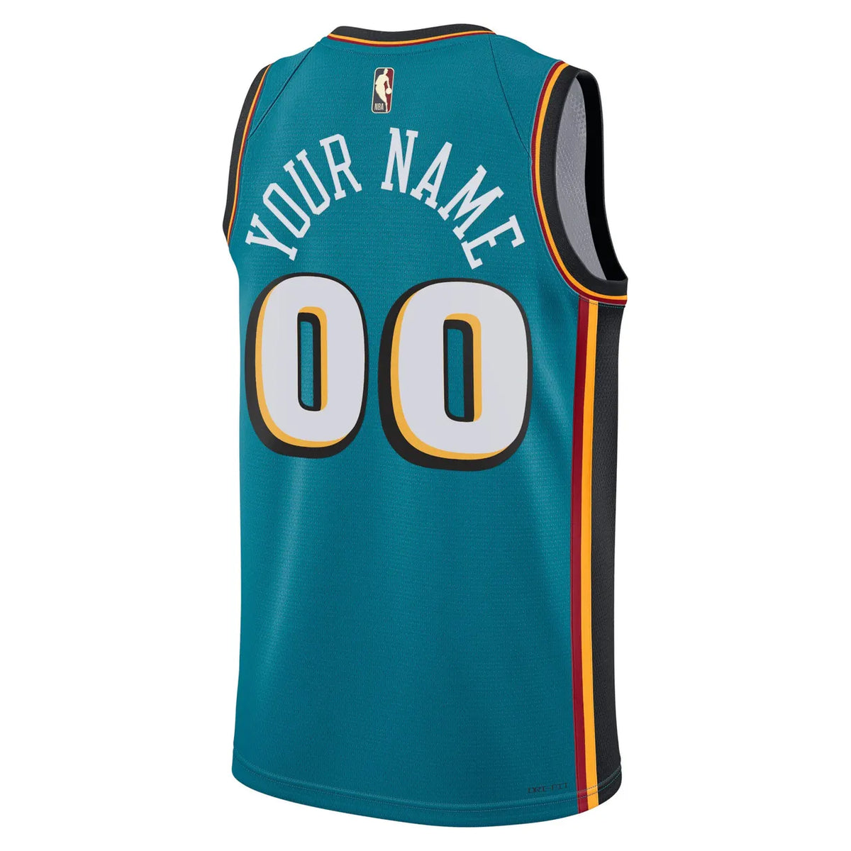 nike Pistons Teal Custom Jersey - Hình 4