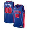 nike Custom Detroit Pistons Blue Jersey