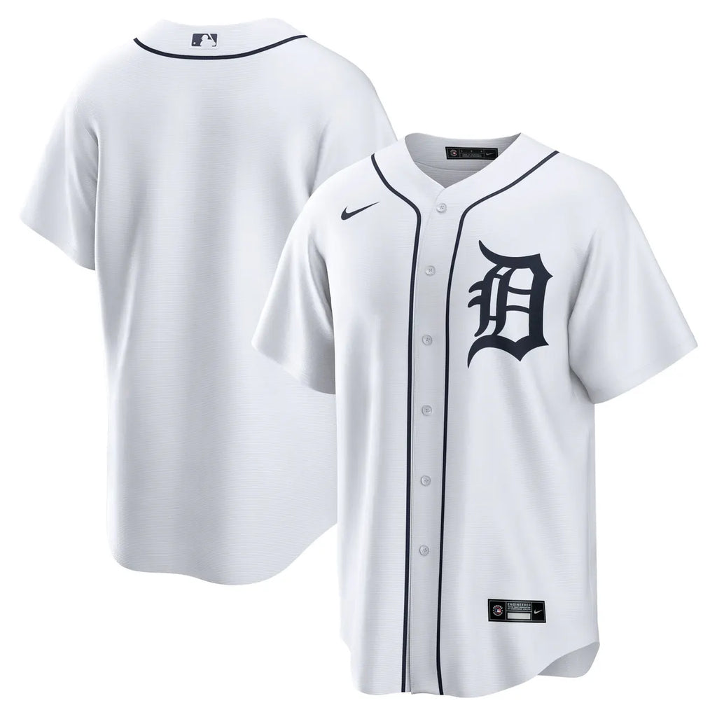 detroit Nike Tigers White Home Jersey - Hình 2