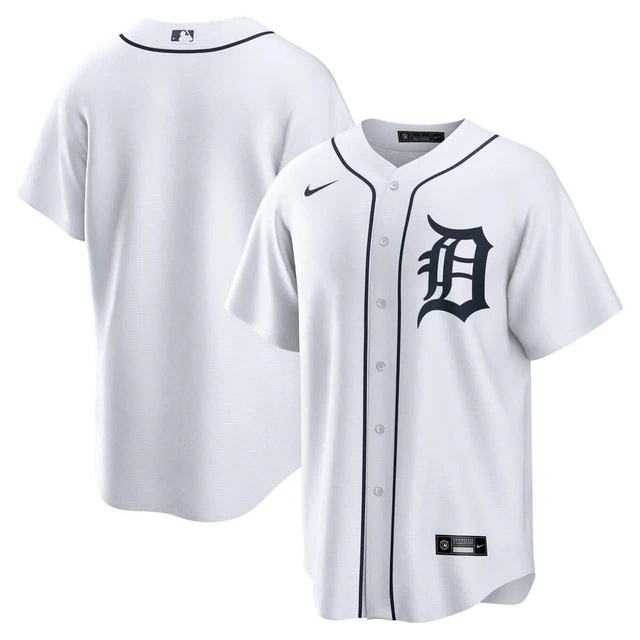 detroit Nike Tigers White Home Jersey - Hình 2